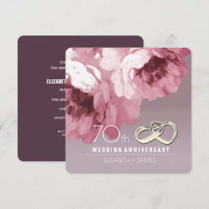 70e anniversaire du Mariage Invitations