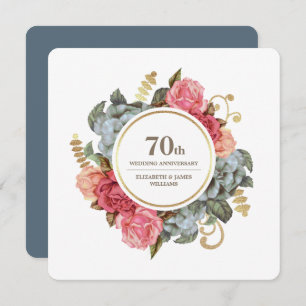 70e anniversaire du Mariage Invitations