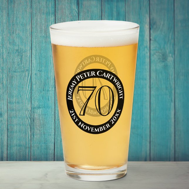 70e anniversaire en verre de fête (Créateur téléchargé)