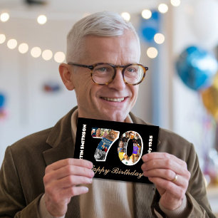 70e anniversaire homme Carte photo de 70 ans