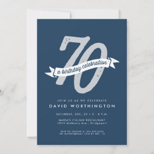 70e anniversaire invitation