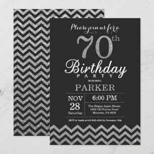 70e anniversaire Invitation Parties scintillant no