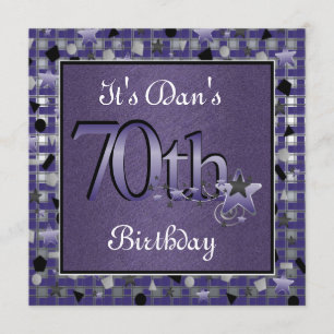 70e anniversaire Invitation pour hommes