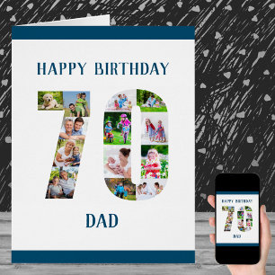 70e anniversaire Papa Numéro 70 Photo Collage Big