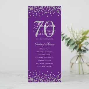 70e Anniversaire Programme Merci Silver Purple