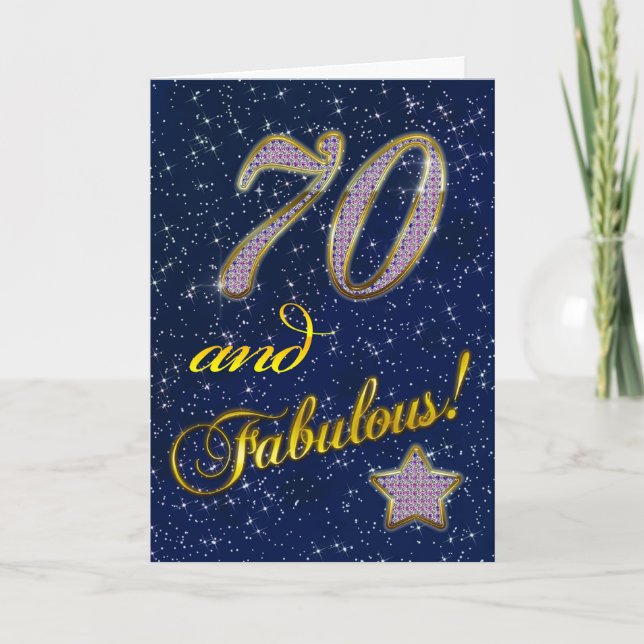 70e fête d'anniversaire Invitation (Devant)