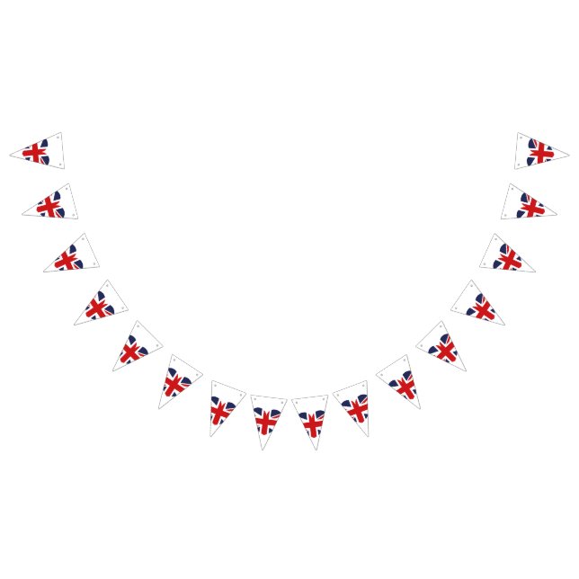 70e jubilé 2022 Angleterre Bunting Drapeau (Tout)