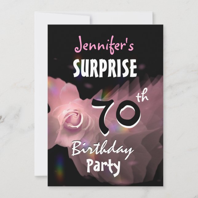 70e SURPRISE Invitation à la fête d'anniversaire R (Devant)
