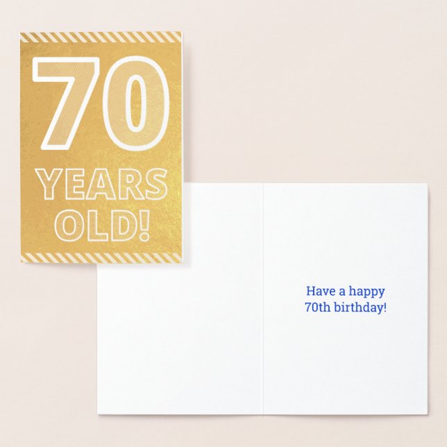 70ème anniversaire : audacieux "70 ans !" Carte Go (Affichage)