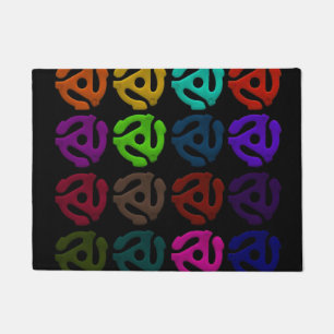 70s 45 Vinyl Plastic Insert Record Pattern Doormat