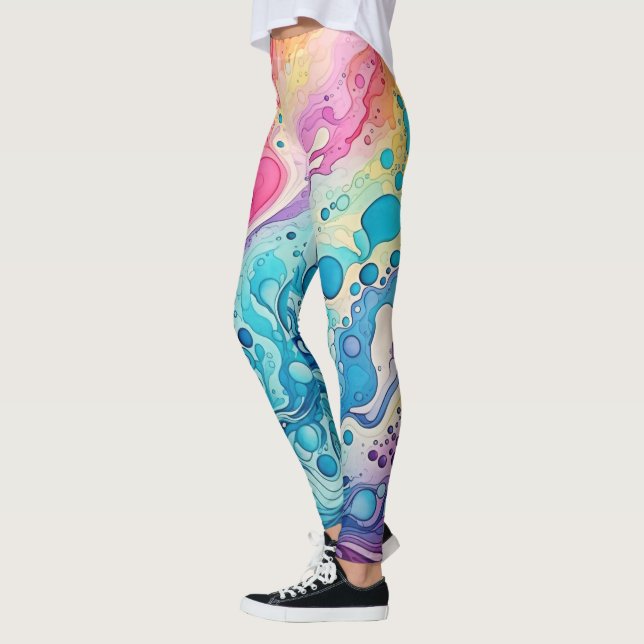 70s 60s Psychedelic Hippy Retro Hip Leggings (Left)