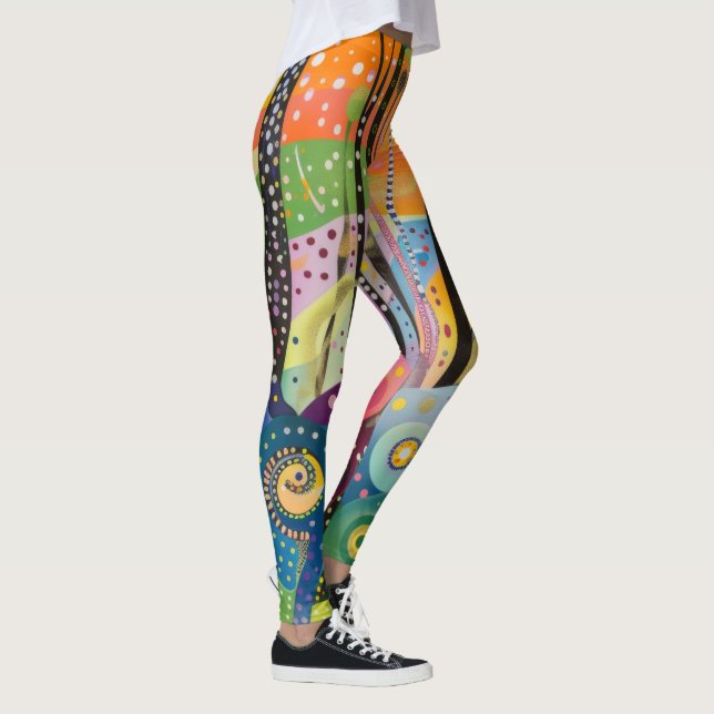 70s 60s Psychedelic Hippy Retro Hip Leggings (Right)