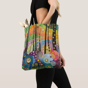 70s 60s Psychedelic Hippy Retro Hip Tote Bag