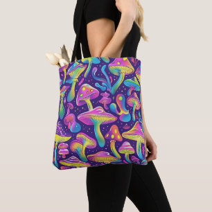 70s 60s Psychedelic Hippy Retro Hip Tote Bag