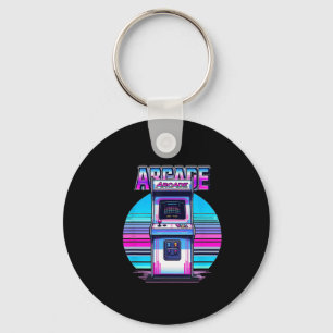 70s 80s 90s Vintage Retro Arcade Video Game Old Sc Keychain