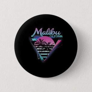 70s 80s In California City Malibu Surfing  2 Inch Round Button