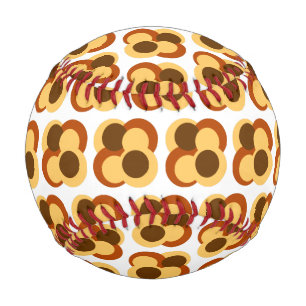 70s Abstract Geometric Circular Shapes Baseball