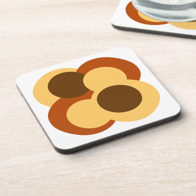 70s Abstract Geometric Circular Shapes Coaster (Left Side)