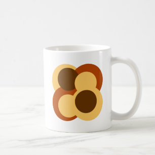70s Abstract Geometric Circular Shapes Coffee Mug