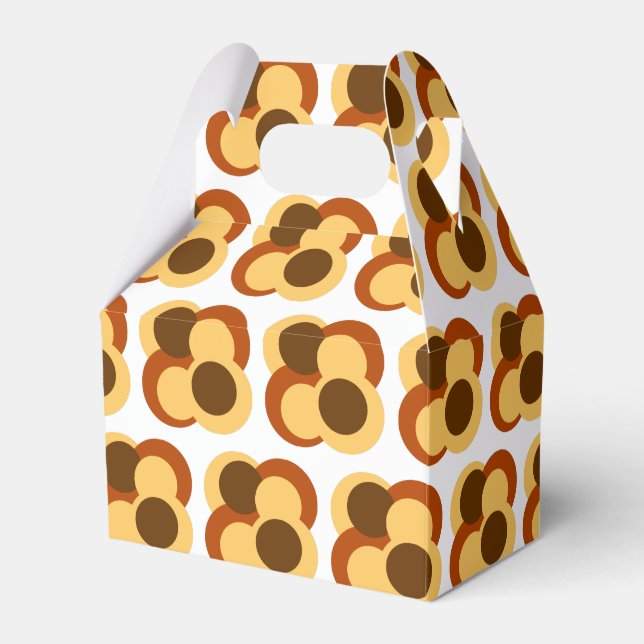 70s Abstract Geometric Circular Shapes Favor Box (Front Side)