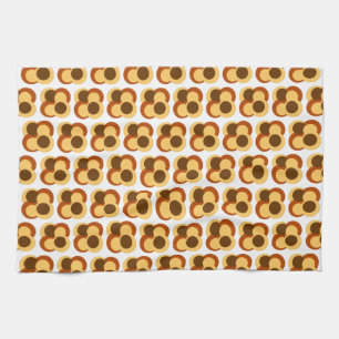70s Abstract Geometric Circular Shapes Kitchen Towel