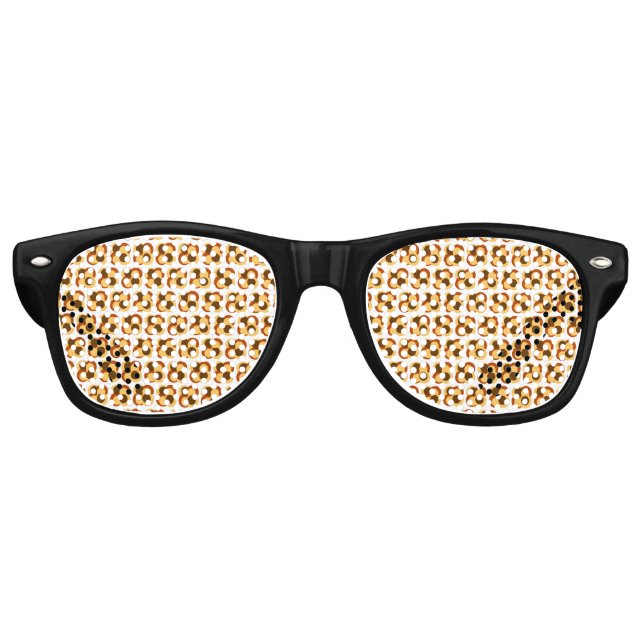 70s Abstract Geometric Circular Shapes Retro Sunglasses (Front)