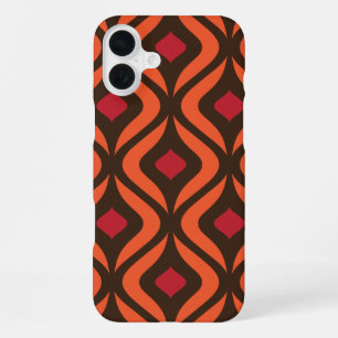 70s Abstract Geometric Shapes Pattern iPhone 16 Plus Case