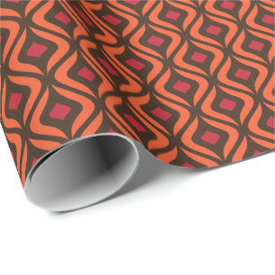 70s Abstract Geometric Shapes Pattern Wrapping Paper