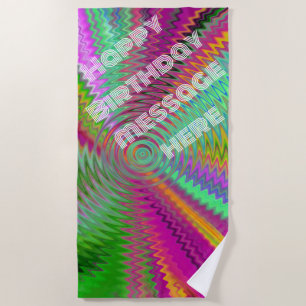 70s Birthday Pool Party Set Beach Towel