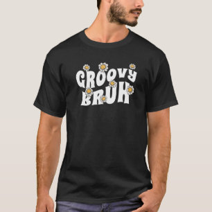 70s Boho Design, Groovy Brother. Bruh Premium T-Shirt