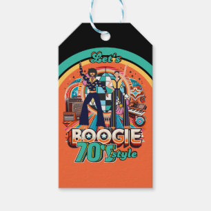 70s Boogie Retro Disco Dancing Party Favours Gift Tags