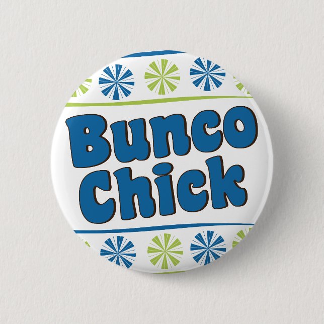 70's Bunco Chick 2 Inch Round Button (Front)