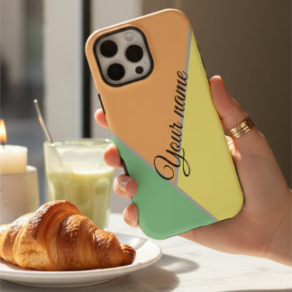 70s COlor block geometric Abstract pattern custom iPhone 16 Pro Case