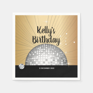 70s, disco ball, Cocktail Paper Napkins