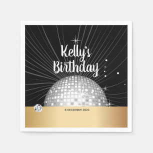 70s, disco ball, Cocktail Paper Napkins