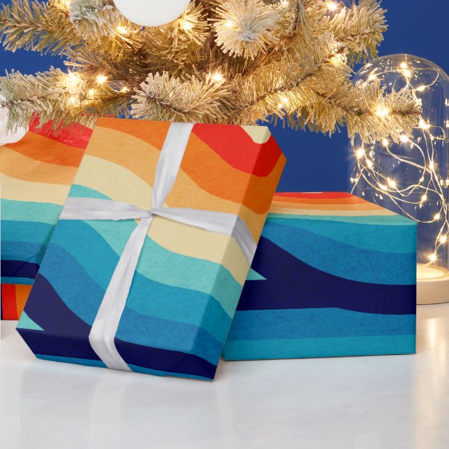 70s Double Wave Wrapping Paper (Holidays)