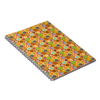 70s Floral Honeycomb Notebook - Tiny Size