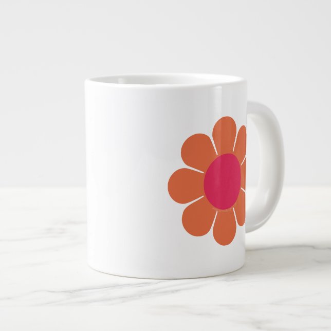 70's Flower Power Large Coffee Mug (Front Right)