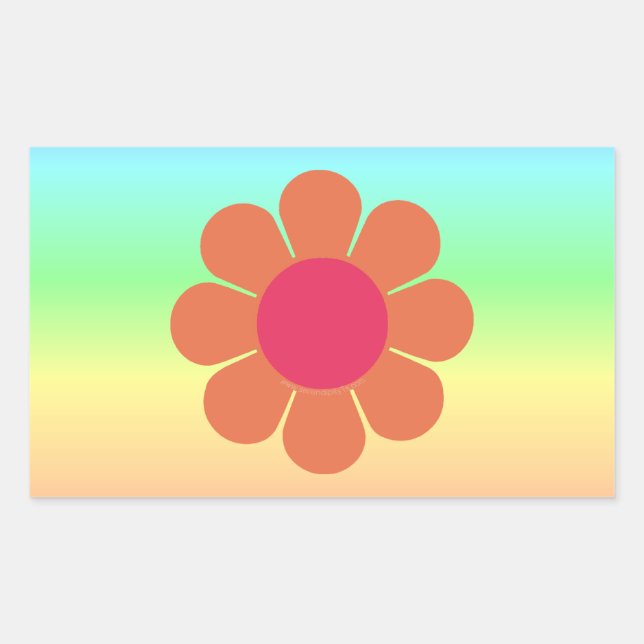 70's Flower Power Sticker (Front)
