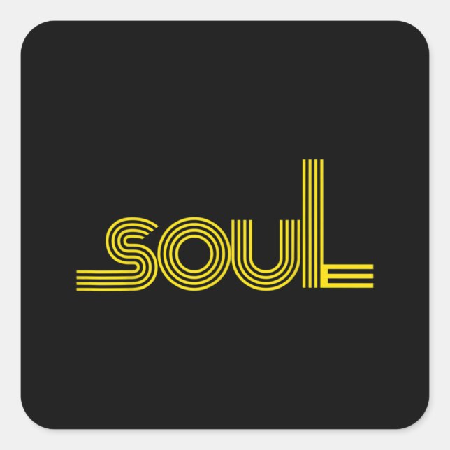 70s Funk Afro Soul Boogie Dance Love Train Square Sticker (Front)