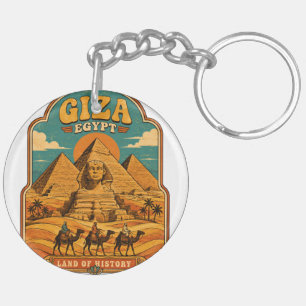 70s Groovy Great Pyramids of Giza Keychain
