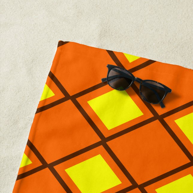 70s Harlequin  Beach Towel (In Situ)