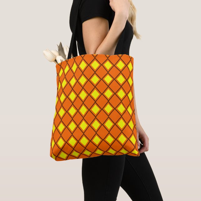 70s Harlequin  Tote Bag (Close Up)