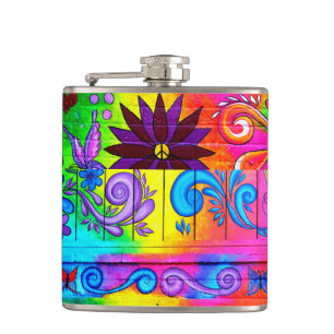 70's hippie flask