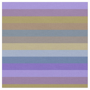 70s Horizontal Stripes in Lilac, Mustard & Caramel Fabric