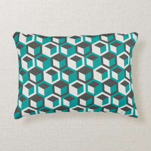 70s inspired abstract retro geometric seamless pat accent pillow