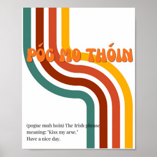 70s inspired irish Póg mo thóin Poster