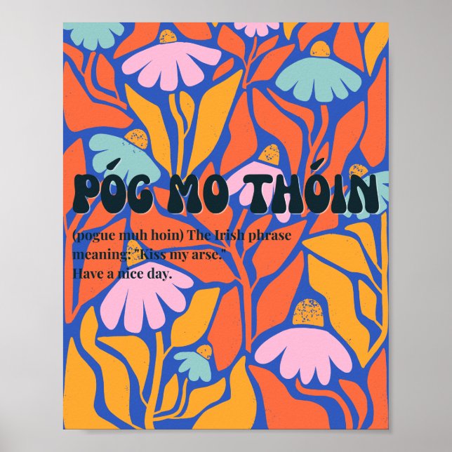 70s inspired irish Póg mo thóin Poster  (Front)