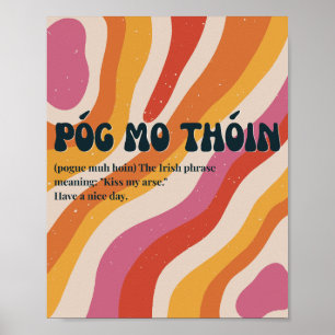 70s inspired irish Póg mo thóin Poster