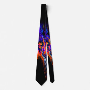 “’70s Lava Lamp #2” / Orange-Blue Tie